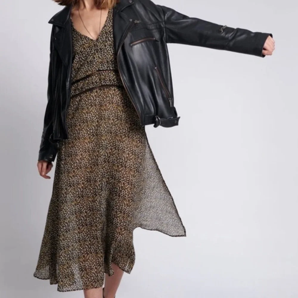 One Teaspoon Night Lover Long Line Maxi Dress - Animal Leopard Print